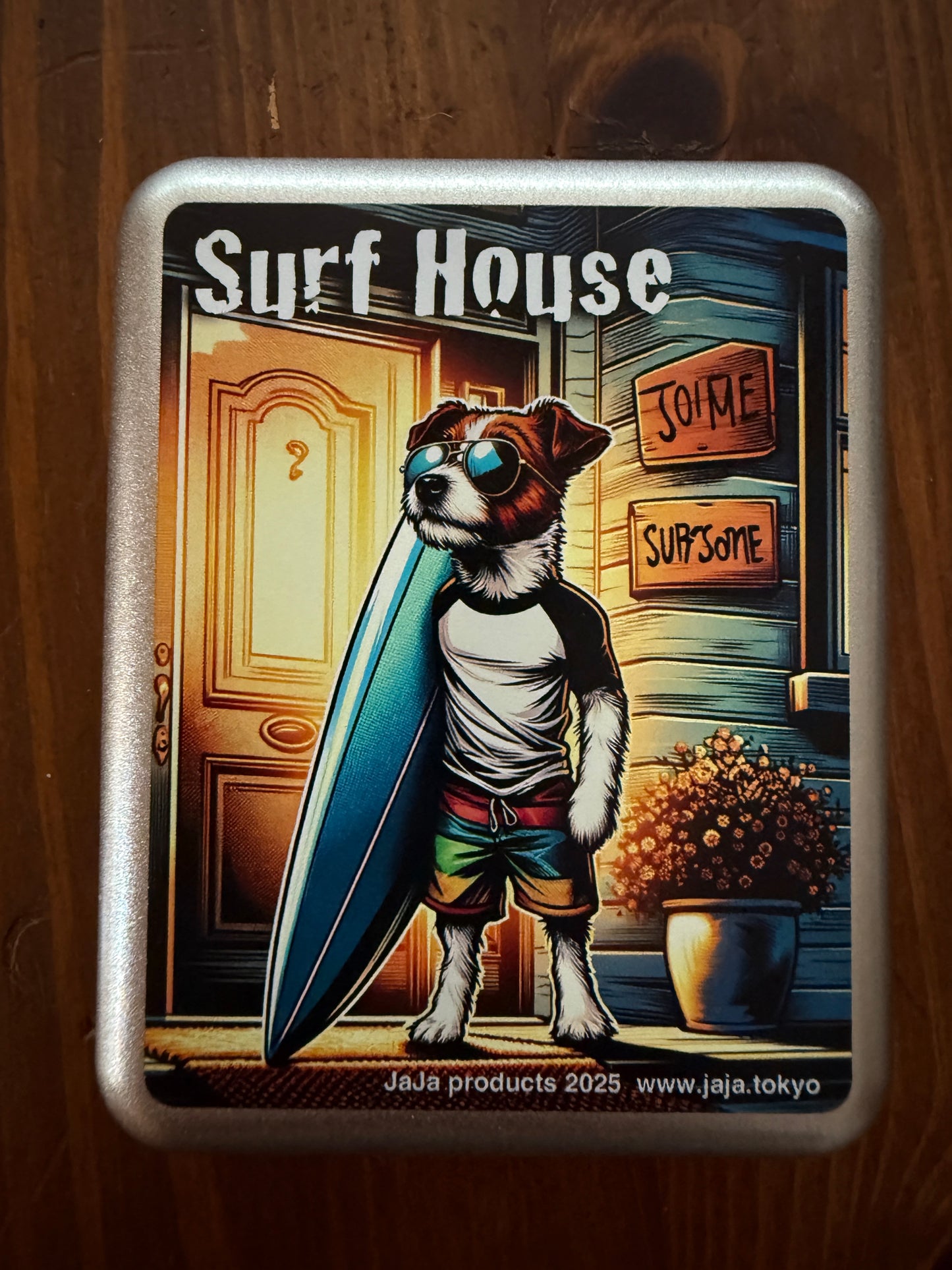 新柄!オリジナル トリーツ缶ーSurf Houseー